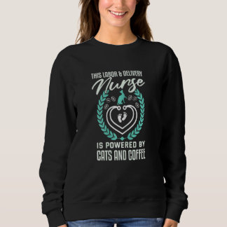 Womens Labour And Delivery Nurse Cat L&d Nur Sweatshirt