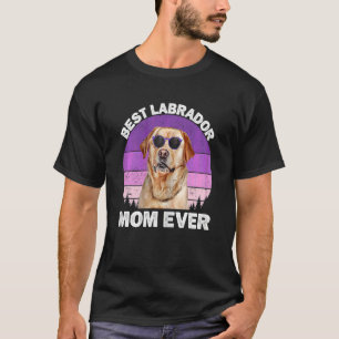 Womens Labrador Mum Vintage Yellow Lab Mum Mothers T-Shirt