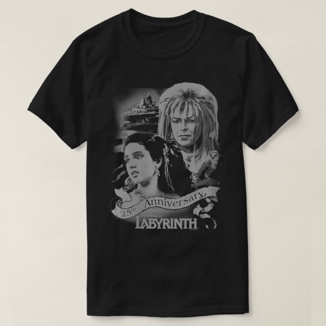 Womens Labyrinth Anniversary VNeck  T-Shirt (Design Front)