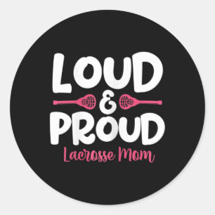 Womens Lacrosse Mum Lax Player Mother Mother's Day Classic Round Sticker