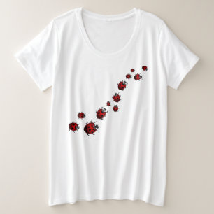 Women's Ladybug Shirt Plus Size Ladybird Shirt