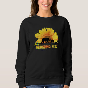 Womens LAM GAP Grandma Sunflower Bear Best Grandma Sweatshirt