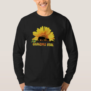 Womens LAM GAP Grandma Sunflower Bear Best Grandma T-Shirt