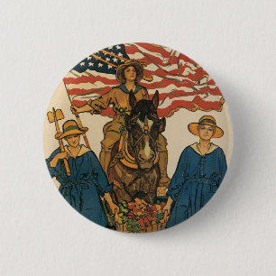 Women's Land Army 6 Cm Round Badge
