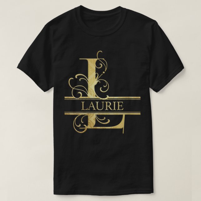 Womens Laurie Name V-Neck  T-Shirt (Design Front)
