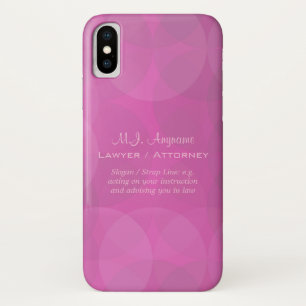 Womens Lawyer / Attorney pink circles Case-Mate iPhone Case