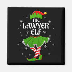 Womens Lawyer Elf Christmas Family Girls Women Elf Magnet
