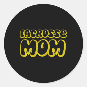 Womens Lax Mum Mother's Day Lacrosse Mum Classic Round Sticker
