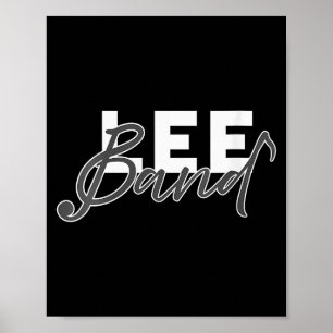 Womens Lee Band Booster New Logo Red Only V-neck Poster