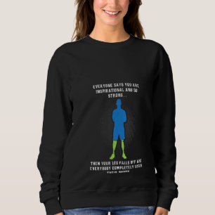 Womens Leg Amputee   Amputee Handicap Sweatshirt