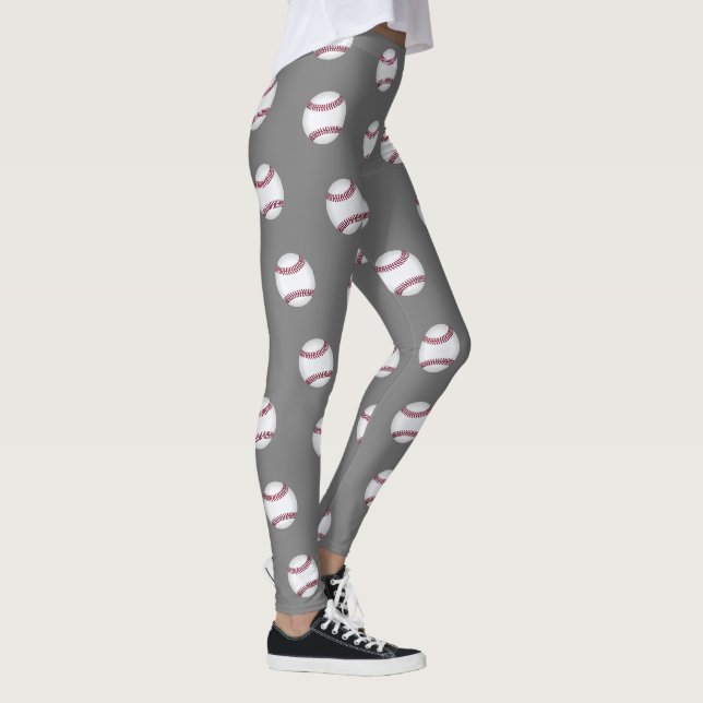 Women's Leggings-Baseballs Leggings (Right)