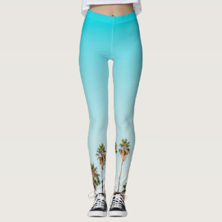 Women's Leggings | Eco Fitness Palms & Sky