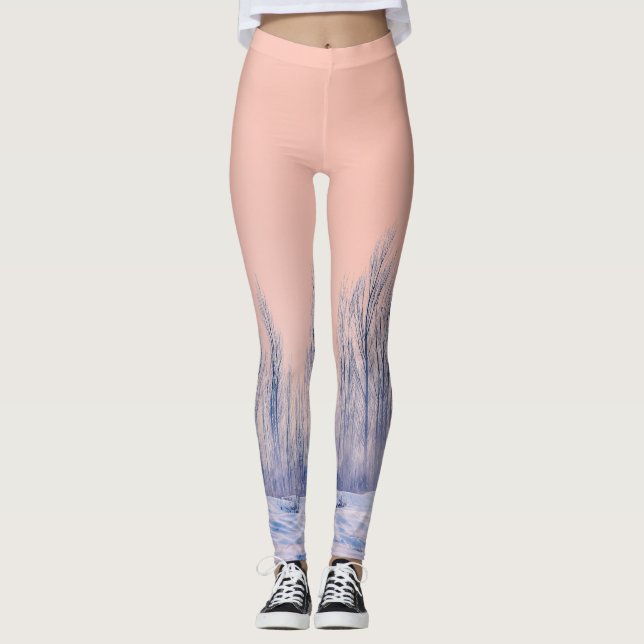 Women's Leggings | Eco Fitness Winter Forest (Front)