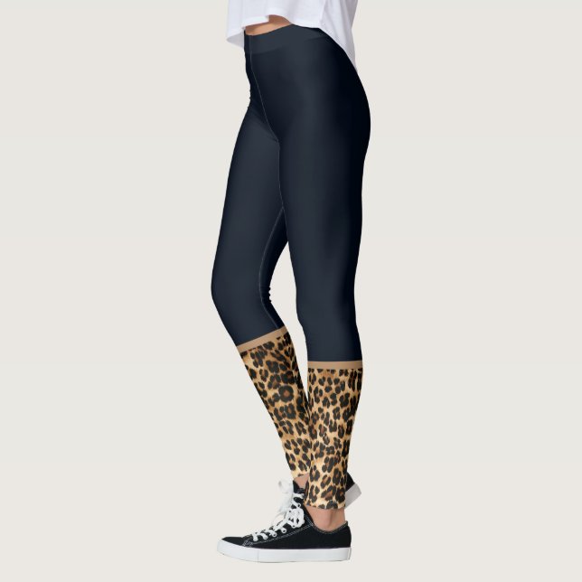 Women's Leggings-Leopard Print Leggings (Left)
