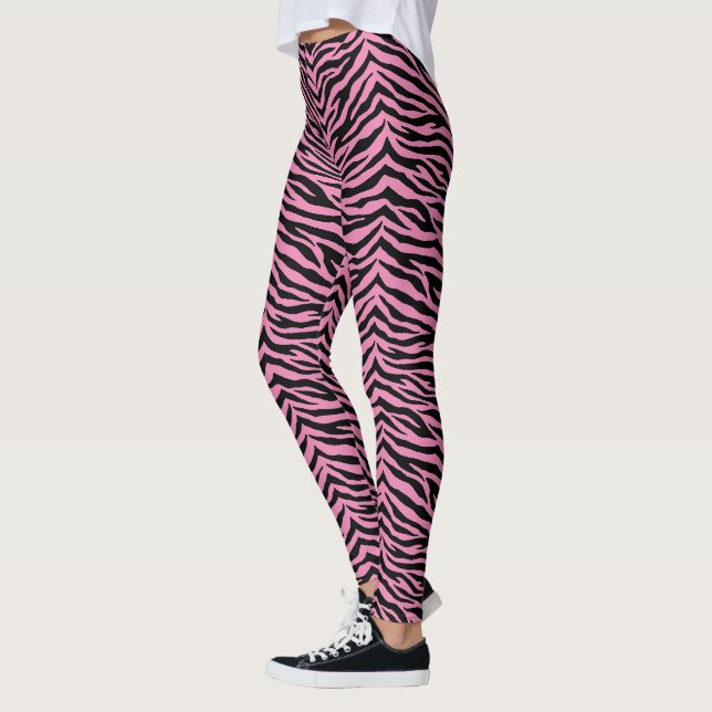 Women's Leggings-Zebra Print Leggings (Left)