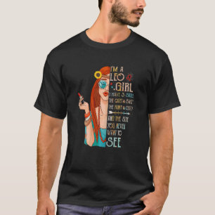 Womens Leo Girl I Have 3 Sides Birthday Leo Zodiac T-Shirt