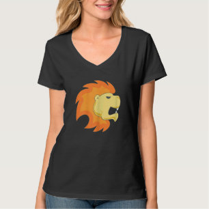 Womens Leo Lion Zodiac July August Birthday Back T T-Shirt