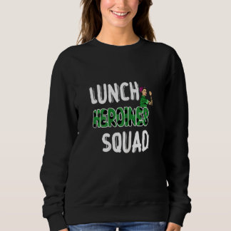 Womens Leopard Team Lunch Heroines Squad Office Fo Sweatshirt