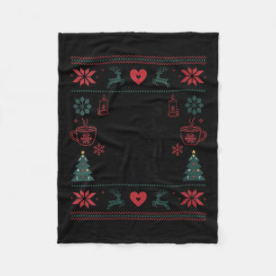Womens Less Jingle More Hygge Christmas Swedish No Fleece Blanket