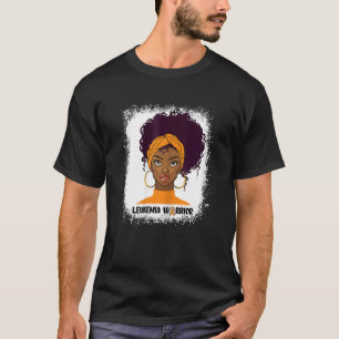 Womens Leukaemia Warrior Curly Natural Hair Afro A T-Shirt