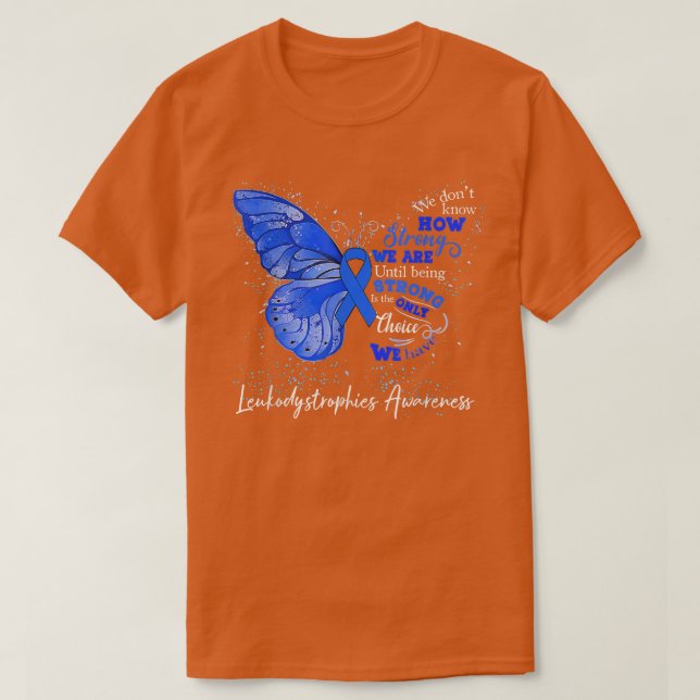 Womens Leukodystrophies Awareness Blue Ribbon Butt T-Shirt (Design Front)