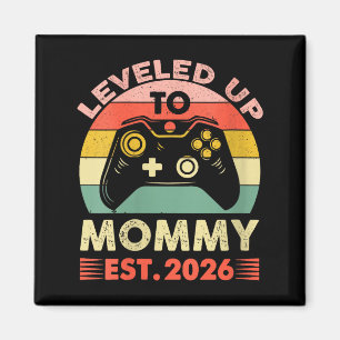 Womens Leveling Up To Mommy 2026 First Time Mom 20 Magnet