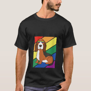Womens LGBTQ Flag Gay Pride Month Rainbow Basset H T-Shirt
