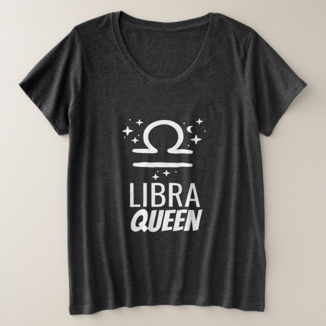 Women's Libra Queen Plus-Size T-Shirt Plus Size T-Shirt (Design Front)