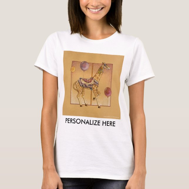 Women's Light Tees - Carousel Giraffe (Front)