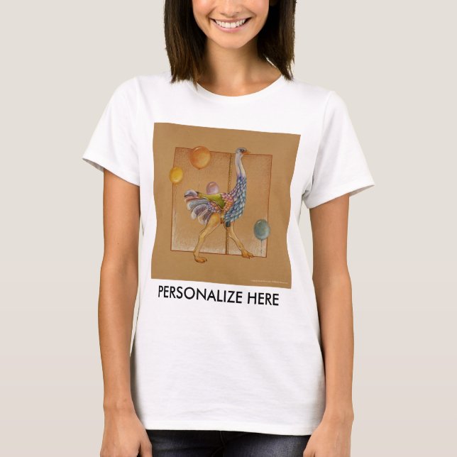 Women's Light Tees - Carousel Ostrich (Front)