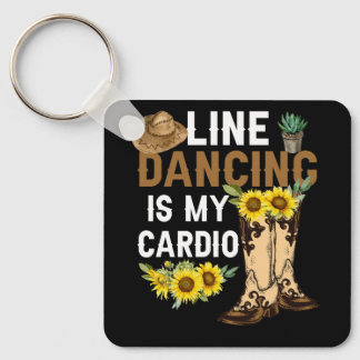 Womens Line Dancing Is My Cardio Dancer Country Mu Key Ring