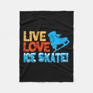 Womens Live Glide Ice Skate Motivation For Skating Fleece Blanket