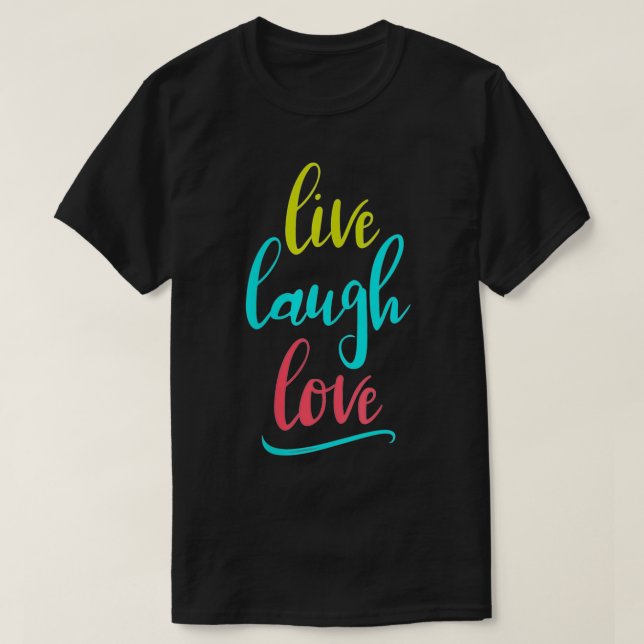 Womens Live Laugh Love Learn VNeck  T-Shirt (Design Front)