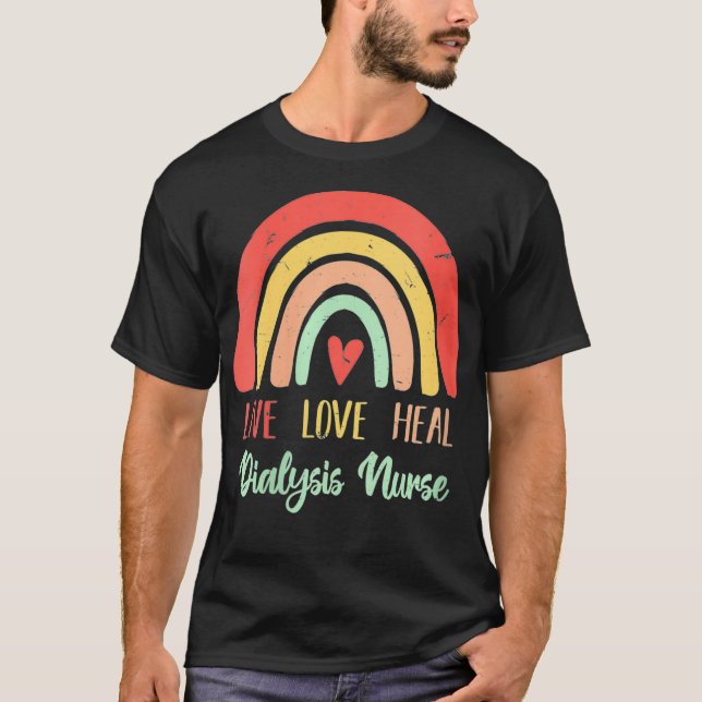 Womens Live Love Heal  Inspirational Kidney Dialys T-Shirt (Front)
