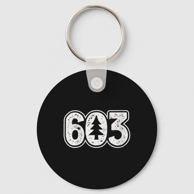 Womens Live Or Die 603 Tree Nh Area Code New Hamps Key Ring (Front)