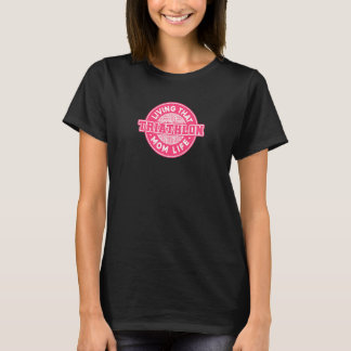 Womens Living That Triathlon Mum Life Running Bike T-Shirt