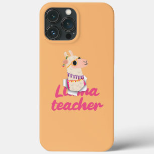 Womens Llama Teacher Cute Teacher Gift Back To iPhone 13 Pro Max Case