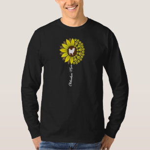 Womens Long Haired Hair Chihuahua Mom Sunflower Ch T-Shirt
