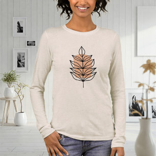 Women's Long Sleeve T-Shirt Beige - Relax, Nature Tri-Blend Shirt
