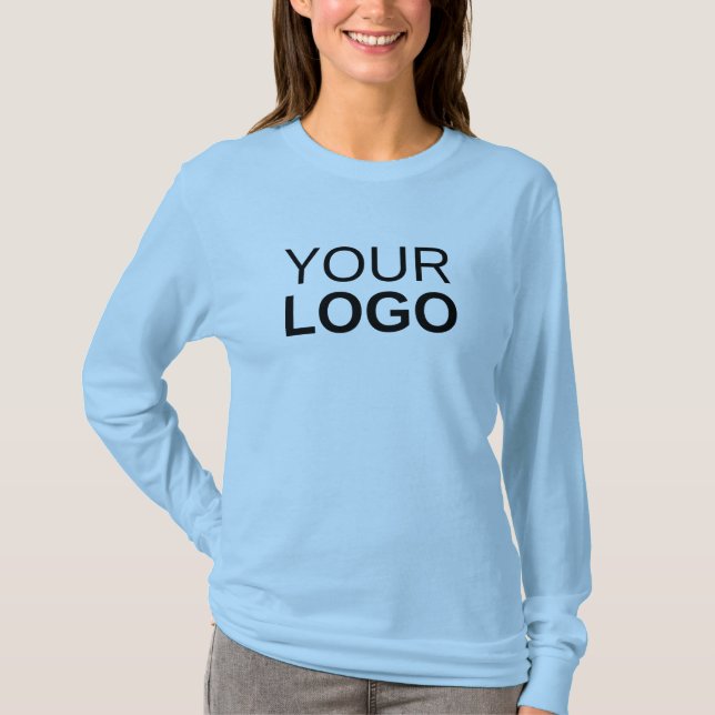 Women's Long Sleeve T-Shirt - Light Blue (Front)