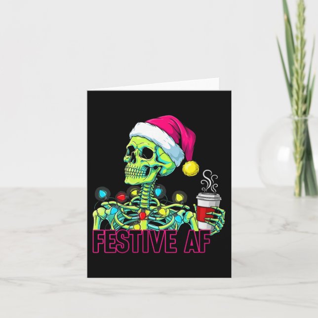 Womens Look At Me Being All Festive And Stuff Humo Card (Front)