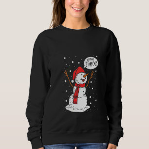 Womens Look Stem Cells Snowman Biology Student Ch Sweatshirt