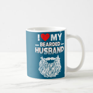 Womens love bearded husband funny shirt for beards coffee mug