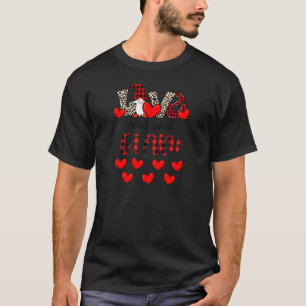 Womens Love Being Called Glam Gnome Leopard Plaid T-Shirt