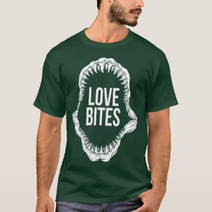 Womens Love Bites Shark s for Boys Valentines Day T-Shirt