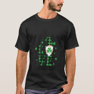 Womens Love Bus Driver Life Plaid Gnome For St Pat T-Shirt