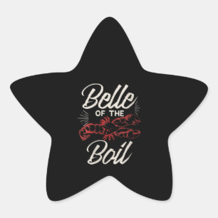 Womens Love Crayfish Belle Of  Boil Cajun Food Star Sticker
