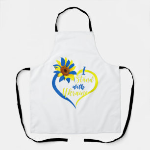 Womens Love Heart Ukraine Sunflower Ukrainian I St Apron