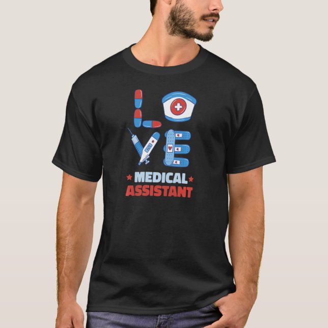 Womens Love Medical Assistent Clinical Nurse Healt T-Shirt (Front)
