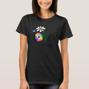 Womens Love Mummy Life  Flower Daisy Flower Mother T-Shirt